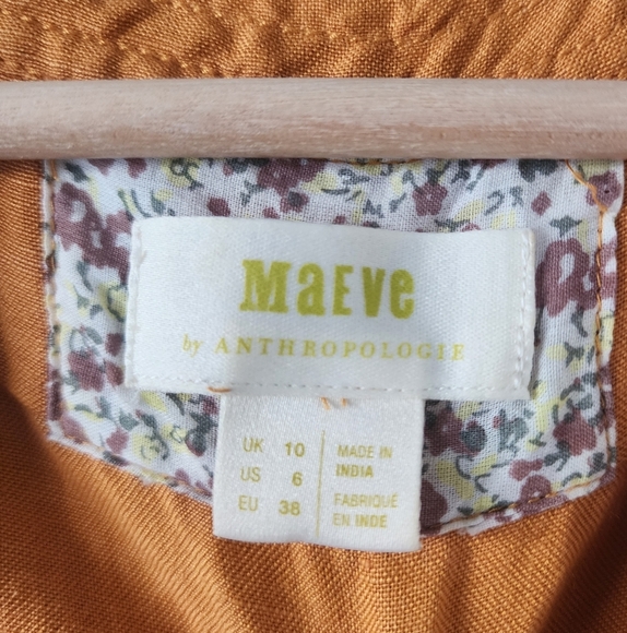 Anthropologie Maeve Luana Linen Blend Belted Yellow Romper Lagenlook Coastal 6 - Picture 11 of 12